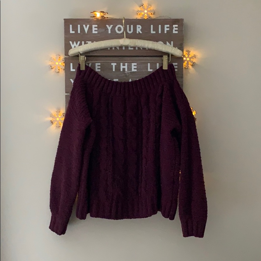 American eagle off the shoulder sweater